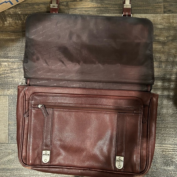 El Portal leather brief case bag. Legal. - Picture 3 of 4